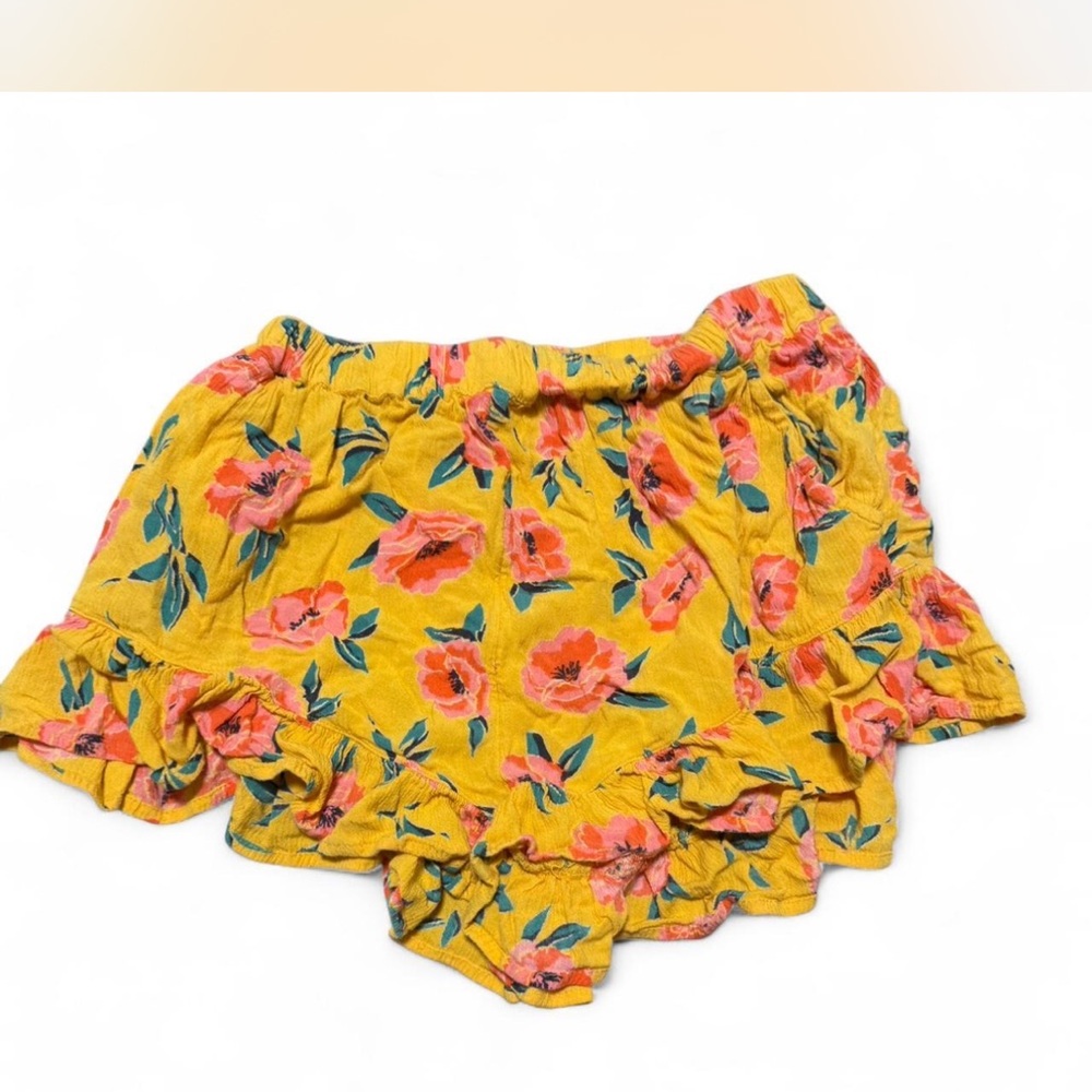 Billabong High Waist Yellow and Pink Floral Shorts